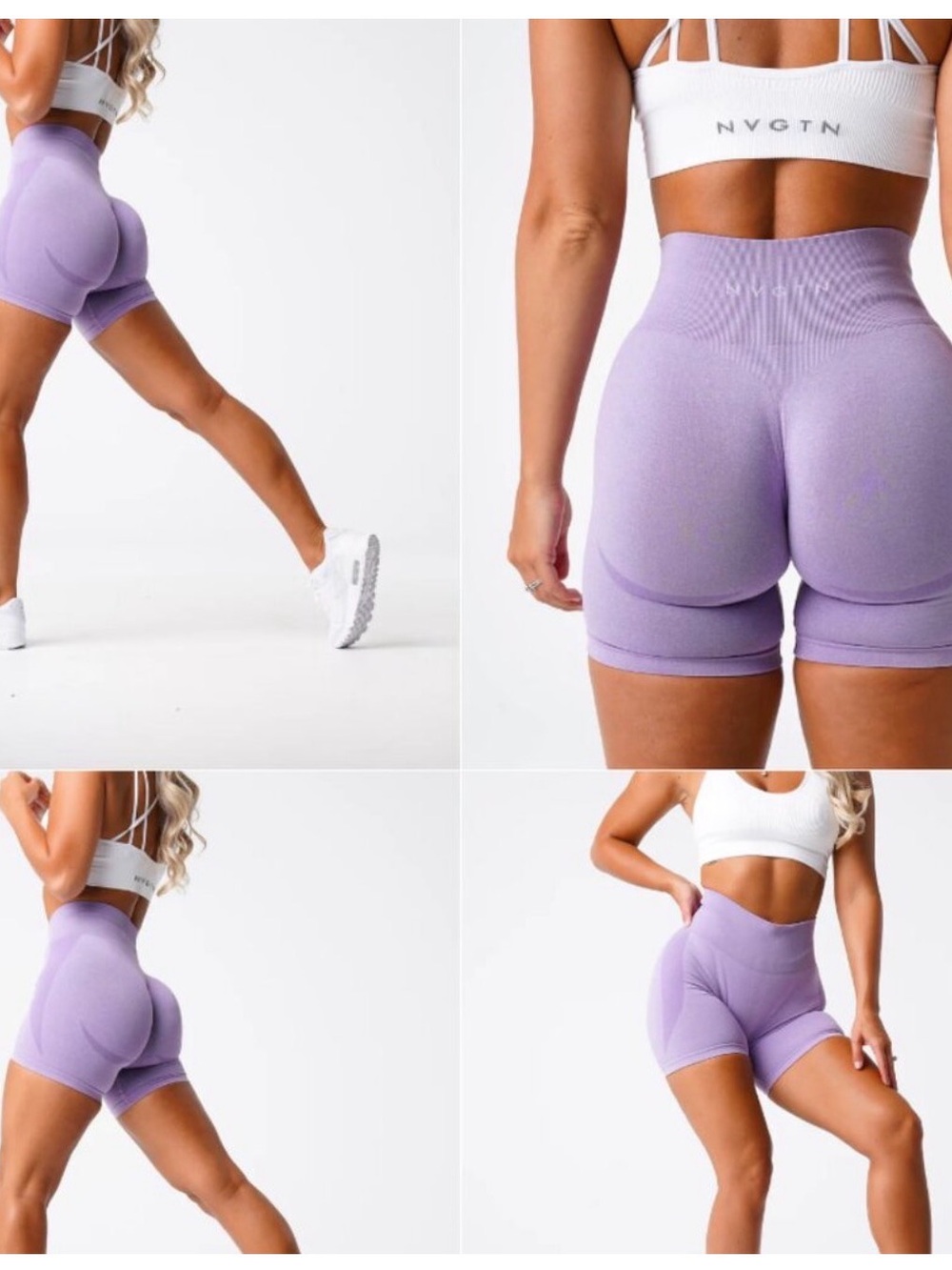 NVGTN Contour Shorts in Lavender